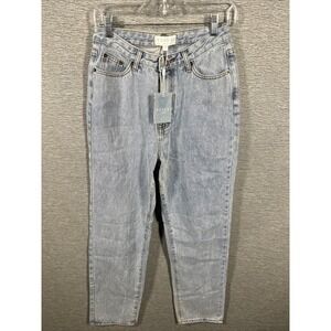 Meshki Denim Jackie Straight Leg Bum Rip Jeans Light Blue Size‎ 10 NEW